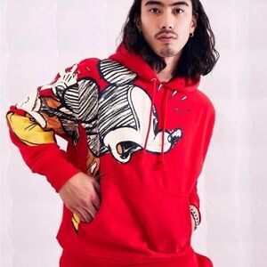 CHAMPION DISNEY MICKEY MOUSE RED HOODIE
SWEATSHIRT NEW LIMITED
SCARLET STENCIL